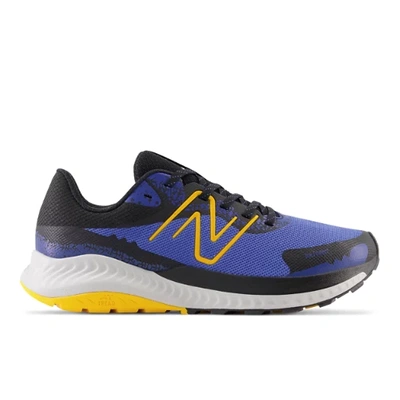 Shop New Balance Men's Dynasoft Nitrel V5 Hiking Shoes In Blue/black/yellow