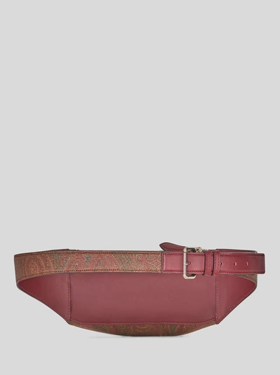 Shop Etro Essential Belt Bag In Red