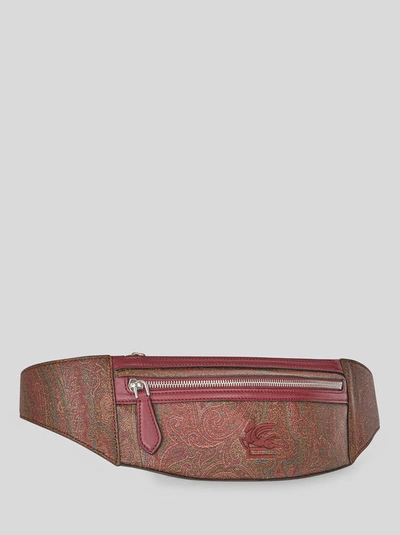 Shop Etro Essential Belt Bag In Red