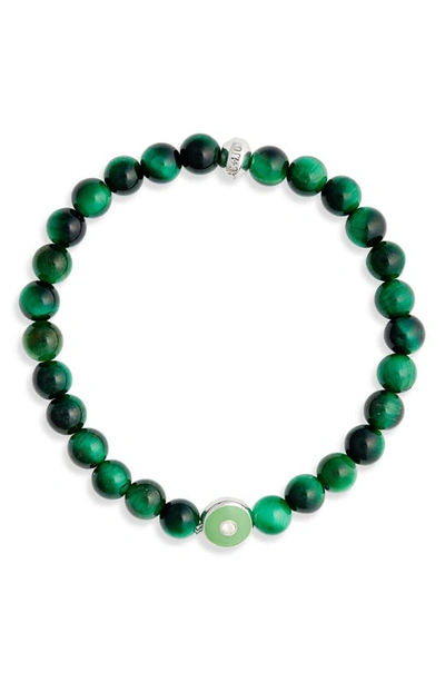 Shop Anzie Jac + Jo Soul Green Tiger's-eye Beaded Stretch Bracelet