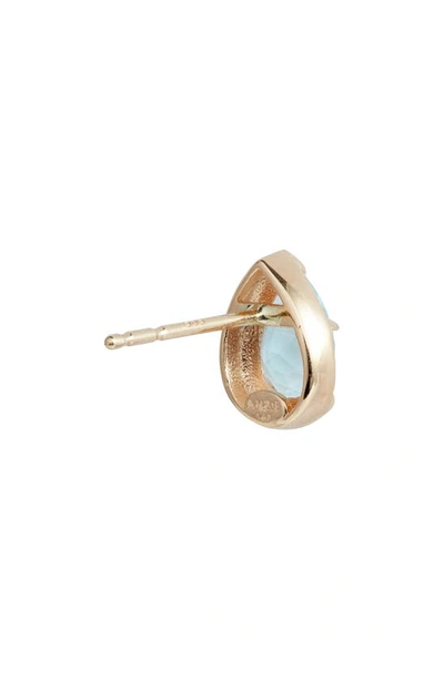 Shop Anzie Mélia Pear Stud Earrings In Blue