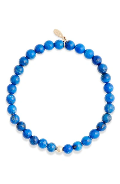 Shop Anzie Boheme Lapis Beaded Stretch Bracelet In Blue