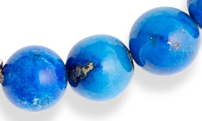 Anzie Boheme Lapis Beaded Stretch Bracelet In Blue