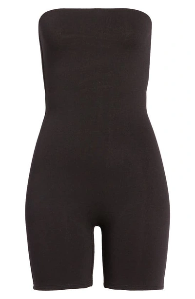 Naked Wardrobe Meant Tu-be Strapless Romper In Black