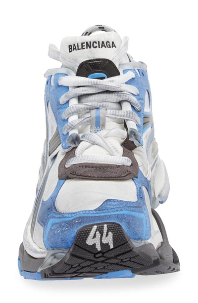 Shop Balenciaga Runner Sneaker In Blue/ White/ Grey
