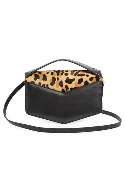 Shop Alaïa Le Papa Leopard Print Genuine Calf Hair Top Handle Bag In 157 Brun Sepia