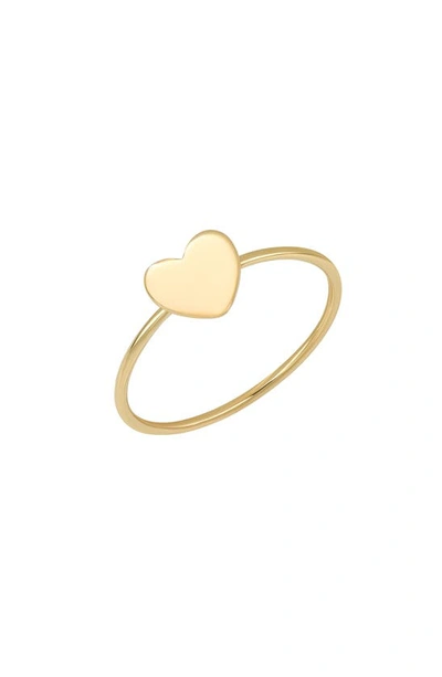 Shop Bony Levy Blg 14k Gold Heart Stackable Ring In 14k Yellow Gold