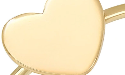 Shop Bony Levy Blg 14k Gold Heart Stackable Ring In 14k Yellow Gold