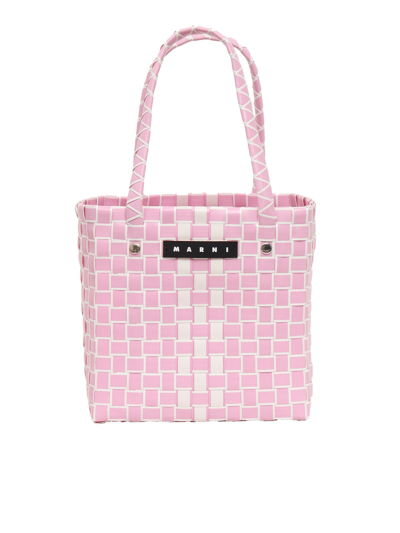 Shop Marni Basket Box Bag In Pink