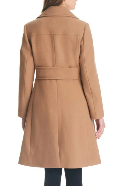 Shop Kate Spade Double Breasted Wool Blend Coat In Camel