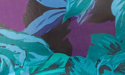 Afrm Kaylee Print Mesh Top In Garden Bloom Violet