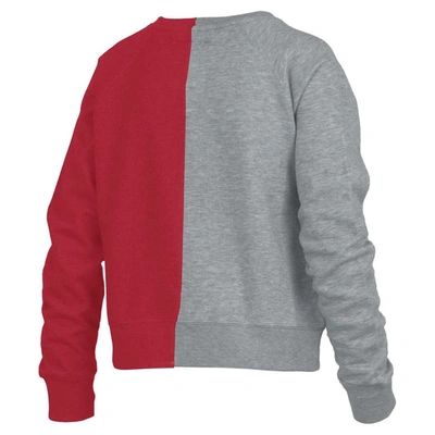 Shop Pressbox Heather Gray Ohio State Buckeyes Half And Half Raglan Pullover Sweatshirt