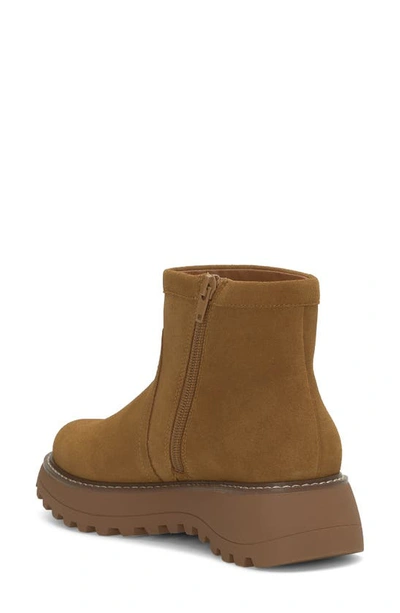 Lucky Brand Chameli Platform Bootie In Rich Saddle Wpsude