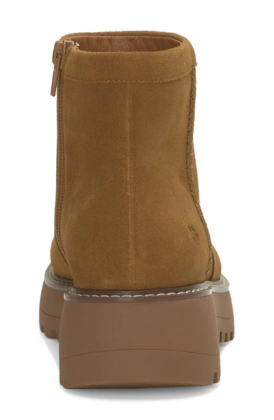 Lucky Brand Chameli Platform Bootie In Rich Saddle Wpsude