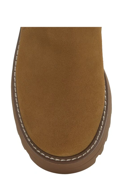 Lucky Brand Chameli Platform Bootie In Rich Saddle Wpsude