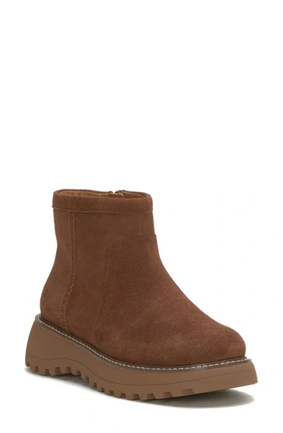 Shop Lucky Brand Chameli Platform Bootie In Roasted Wpsude