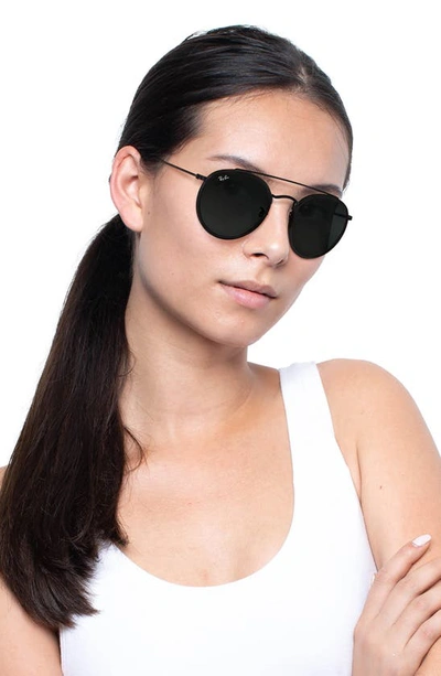 Ray Ban 51mm Aviator Sunglasses In Black
