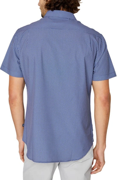 Shop 7 Diamonds Deep Water Short Sleeve Button-up Shirt In Blue