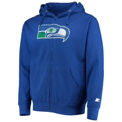 Seattle Seahawks Starter Vintage Pullover Sweatshirt - Royal