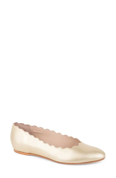 Shop Patricia Green Palm Beach Scalloped Ballet Flat In Gold