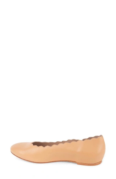 Shop Patricia Green Palm Beach Scalloped Ballet Flat In Beige
