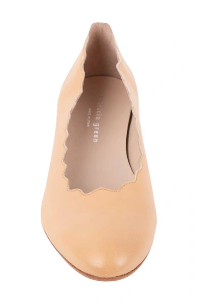 Shop Patricia Green Palm Beach Scalloped Ballet Flat In Beige