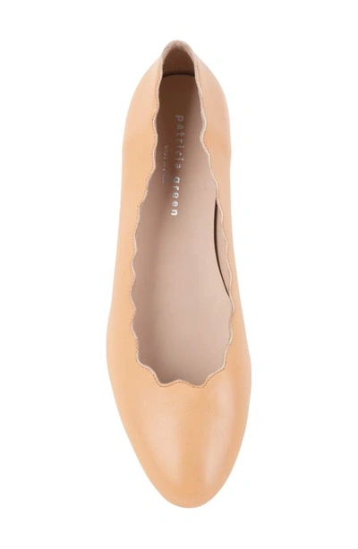 Shop Patricia Green Palm Beach Scalloped Ballet Flat In Beige