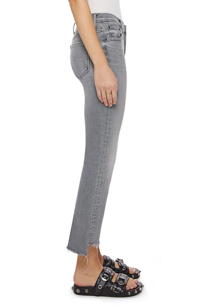 Shop Mother The Insider High Waist Frayed Step Hem Crop Bootcut Jeans In Barely There