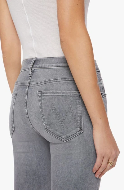 Shop Mother The Insider High Waist Frayed Step Hem Crop Bootcut Jeans In Barely There