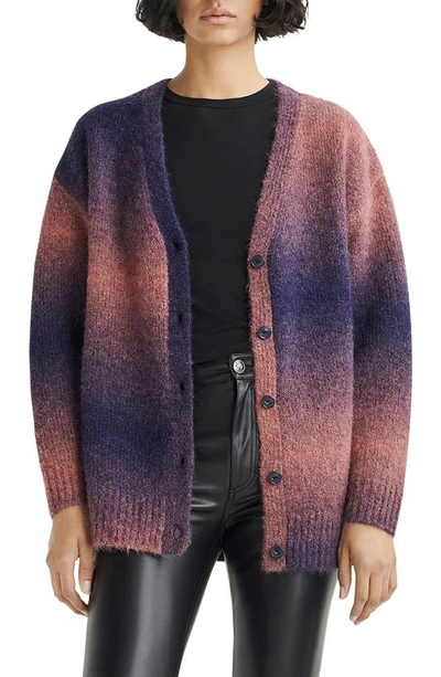 Rag & Bone Holly Wool-blend Cardigan In Navymult