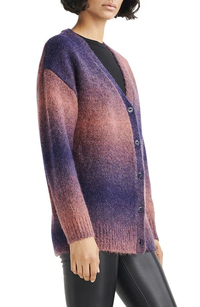 Rag & Bone Holly Wool-blend Cardigan In Navymult