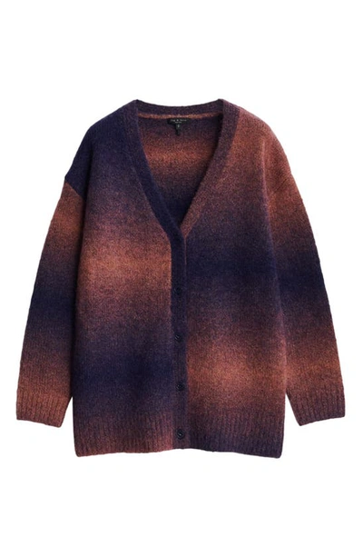Rag & Bone Holly Wool-blend Cardigan In Navymult