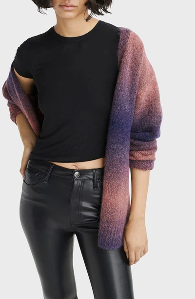 Rag & Bone Holly Wool-blend Cardigan In Navymult
