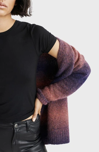 Rag & Bone Holly Wool-blend Cardigan In Navymult