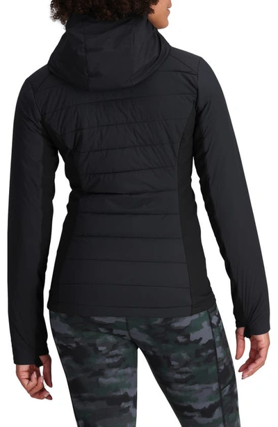 Outdoor Research Shadow Water Resistant Insulated Hooded Jacket In Black