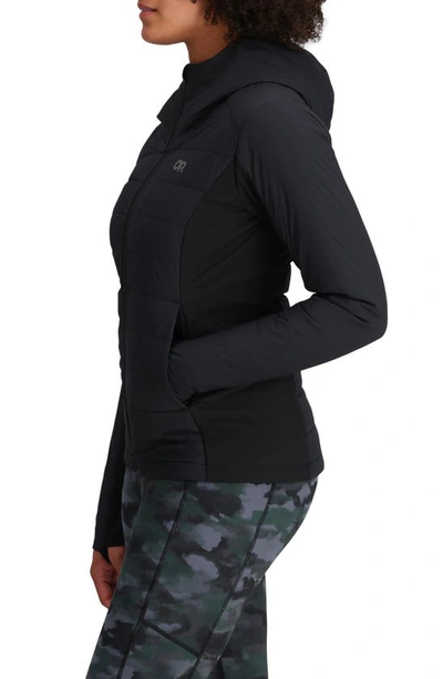 Outdoor Research Shadow Water Resistant Insulated Hooded Jacket In Black
