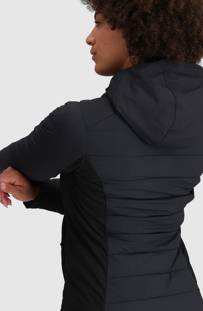 Outdoor Research Shadow Water Resistant Insulated Hooded Jacket In Black