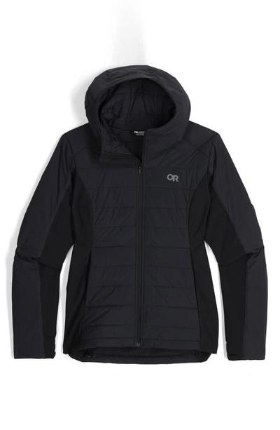Outdoor Research Shadow Water Resistant Insulated Hooded Jacket In Black