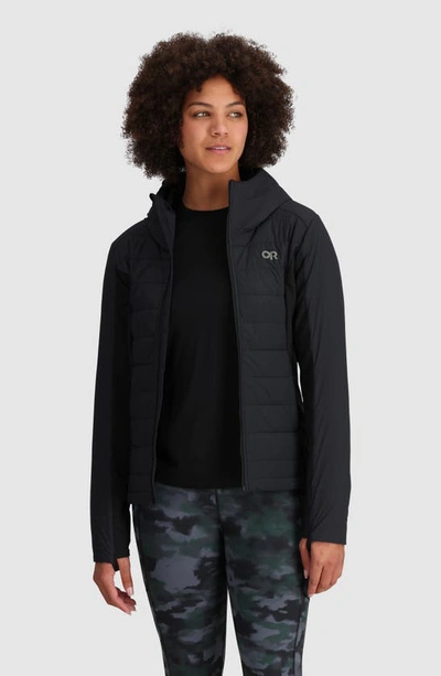Outdoor Research Shadow Water Resistant Insulated Hooded Jacket In Black