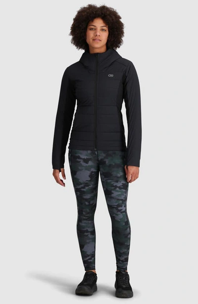 Outdoor Research Shadow Water Resistant Insulated Hooded Jacket In Black