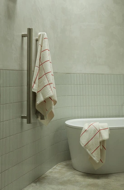 Shop Baina Bethell Organic Cotton Bath Towel In Paloma Sun / Ecru
