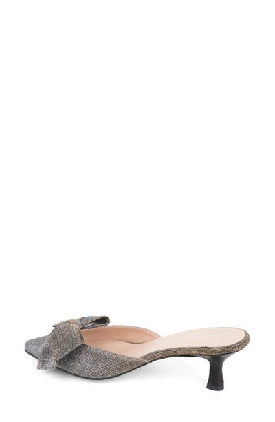Patricia Green Malibu Kitten Heel Mule In Gold Metallic Shimmer