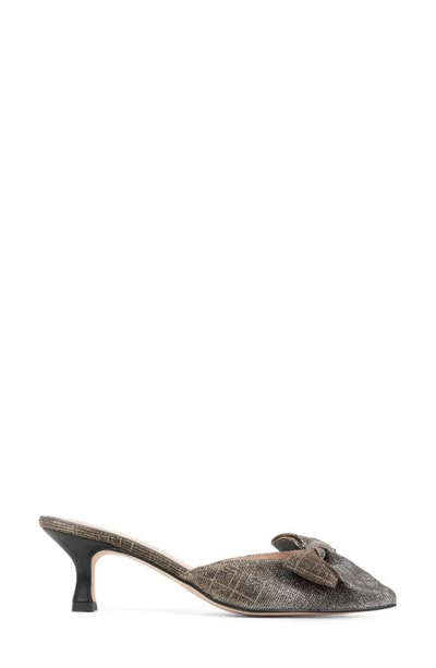 Patricia Green Malibu Kitten Heel Mule In Gold Metallic Shimmer