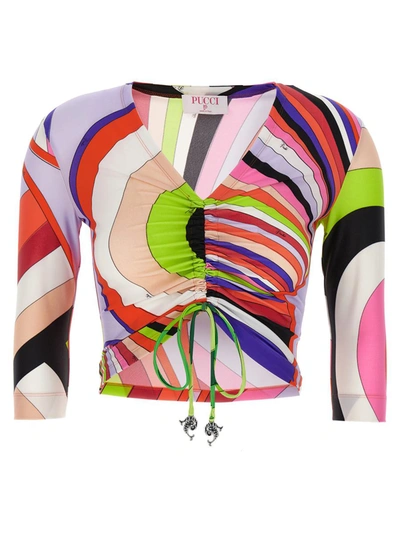 Shop Emilio Pucci Patterned Top In Multicolor
