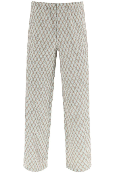 Shop Andersson Bell Geometric Jacquard Pants With Side Opening In Multicolor