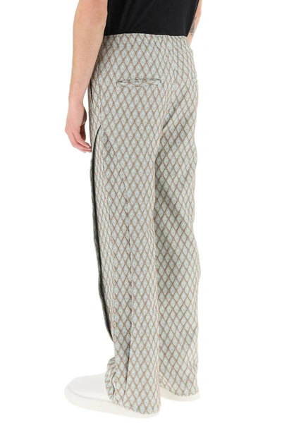 Shop Andersson Bell Geometric Jacquard Pants With Side Opening In Multicolor