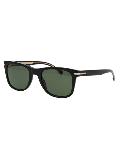 Shop Hugo Boss Boss  Sunglasses In 807qt Black