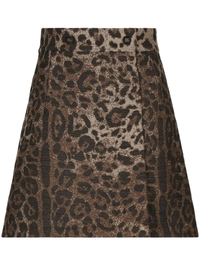 Shop Dolce & Gabbana Leopard-print Miniskirt