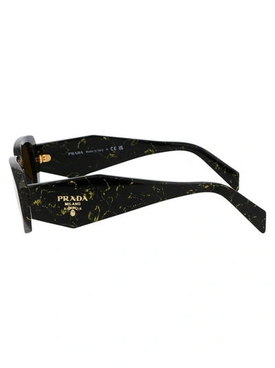 Prada 0pr 17ws Sunglasses In 19d01t Black/yellow Marble