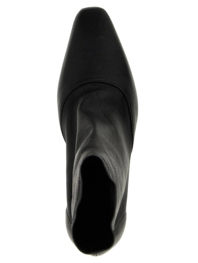 Ferragamo Leather Bootie In Black